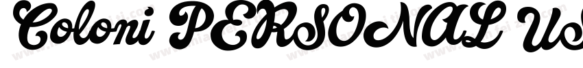 Coloni PERSONAL USE ONLY字体转换
